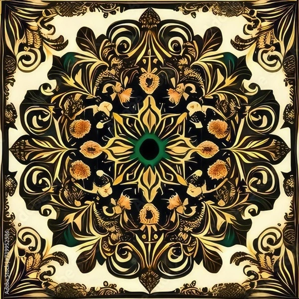 Obraz seamless pattern with elements with flowers