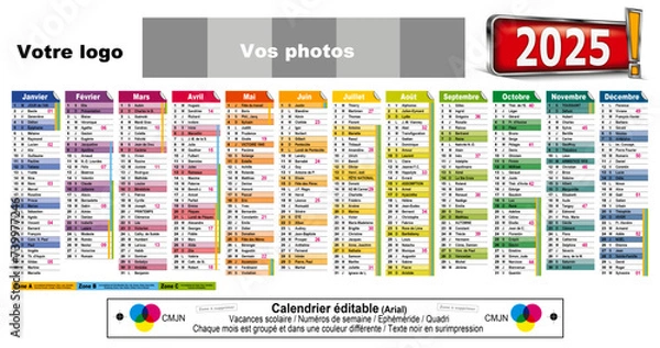 Obraz Calendrier 2025 - 16