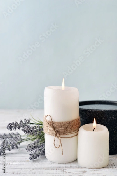 Obraz Candles with lavender