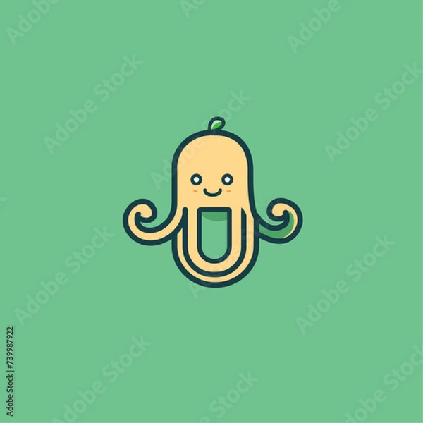 Obraz Minimal food mascot logo simple