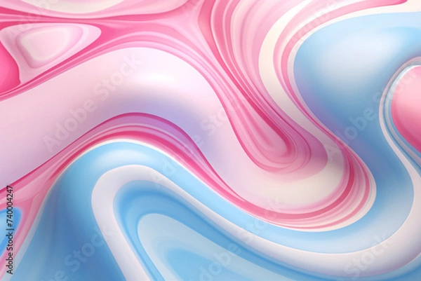 Fototapeta Glossy Oily Fluid Pattern with Reflections