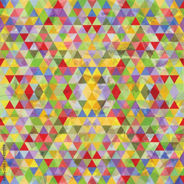 Fototapeta Triangular Mosaic Colorful Background