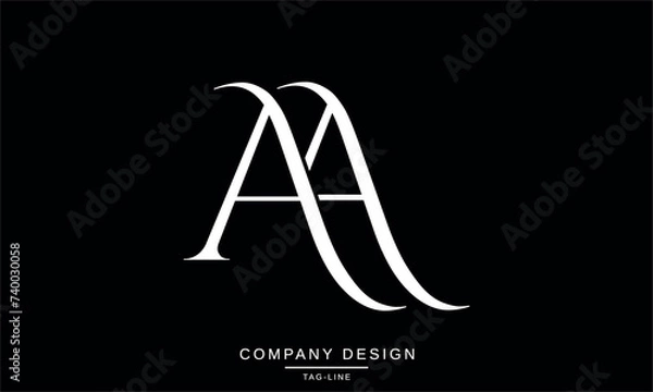 Obraz AA, A Abstract Letters Logo Monogram Design