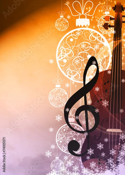 Obraz Chistmas music background