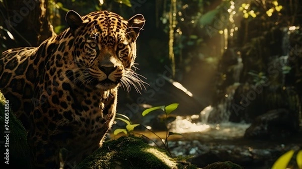 Fototapeta Leopard in the forest 8K