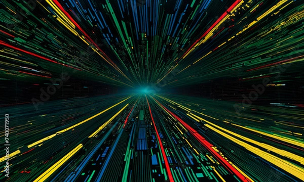 Fototapeta Technological Quantum Background #08 - 202402