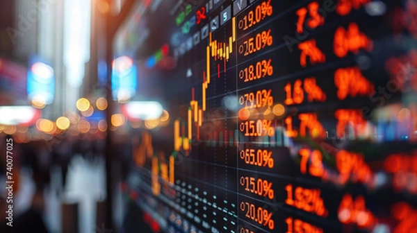 Obraz Business graph or chart stock market or forex trading graph in graphic concept suitable for financial investment or Economic trends business
