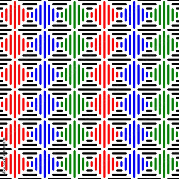 Fototapeta Colorful tartan plaid stripes seamless pattern background vector. Tribal ethnic fabric pattern design. Wall and floor ceramic tiles pattern.
