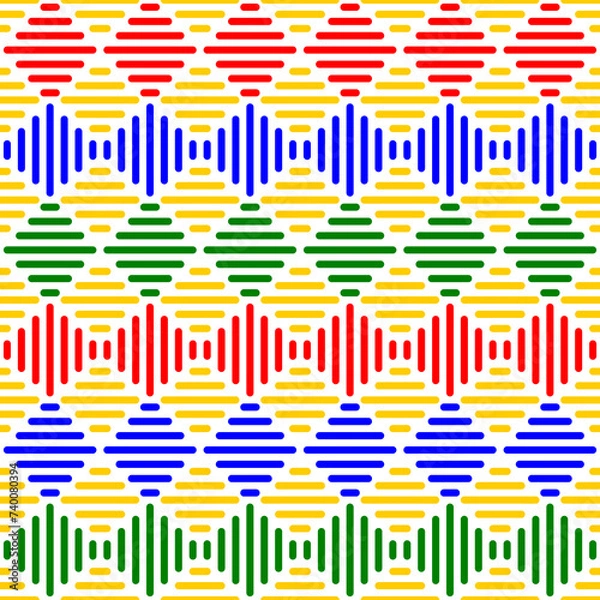 Fototapeta Colorful tartan plaid stripes seamless pattern background vector. Tribal ethnic fabric pattern design. Wall and floor ceramic tiles pattern.