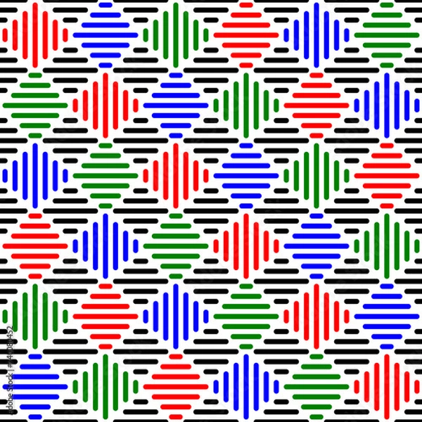 Fototapeta Colorful tartan plaid stripes seamless pattern background vector. Tribal ethnic fabric pattern design. Wall and floor ceramic tiles pattern.