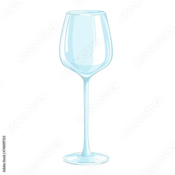 Fototapeta empty glass for Bordeaux wine