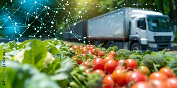 Fototapeta the foodtech is arrive at trucks with improvements and future foods
