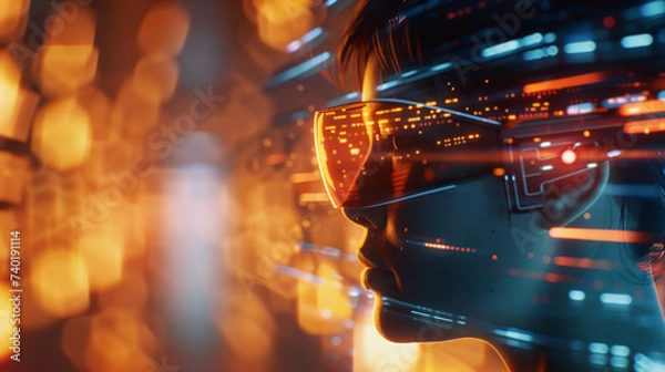 Fototapeta virtual reality headset, a modern, futuristic image