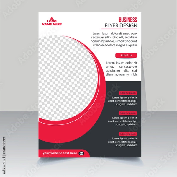 Fototapeta Business brochure or booklet template, multi-page brochure design, Flyer, booklet, leaflet print, cover design, Training at driving school Flyer.