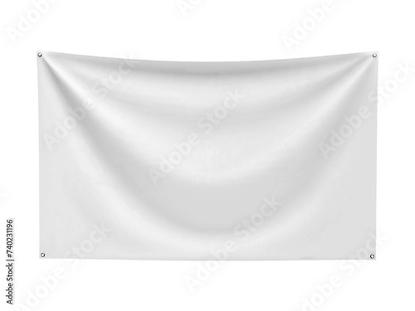 Obraz An image of a White Banner isolated on a white background