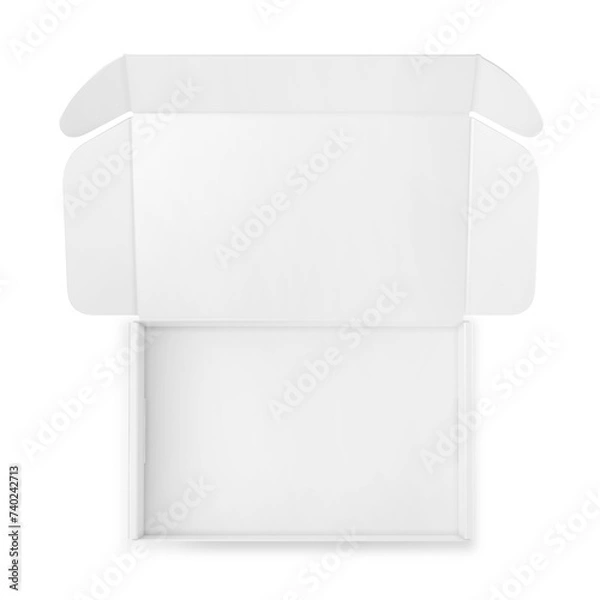 Obraz An image of a White Opened Box Mockup isolated on a white background