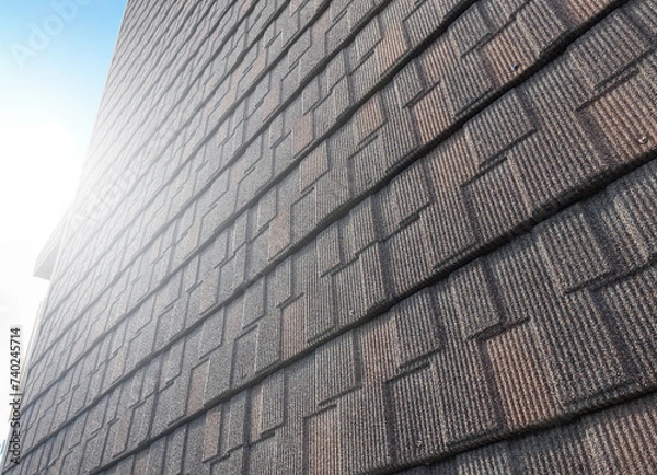 Fototapeta Voluminous composite shingles with asymmetrical shape