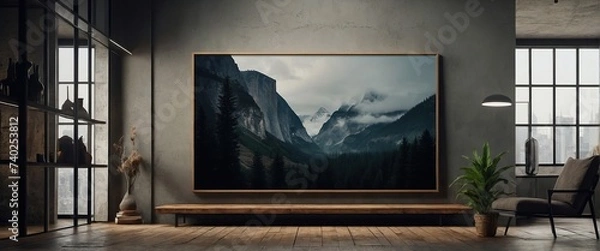 Obraz  Empty framed canvas for mockups and art