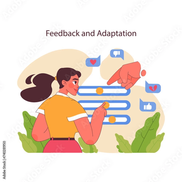 Fototapeta Innovation cycle. Generation of a creative idea or business solution