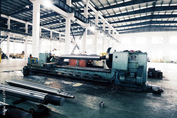 Obraz modern mechanism factory interior