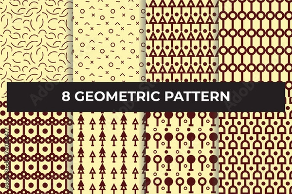 Obraz Set of simple geometric pattern background. geometric pattern