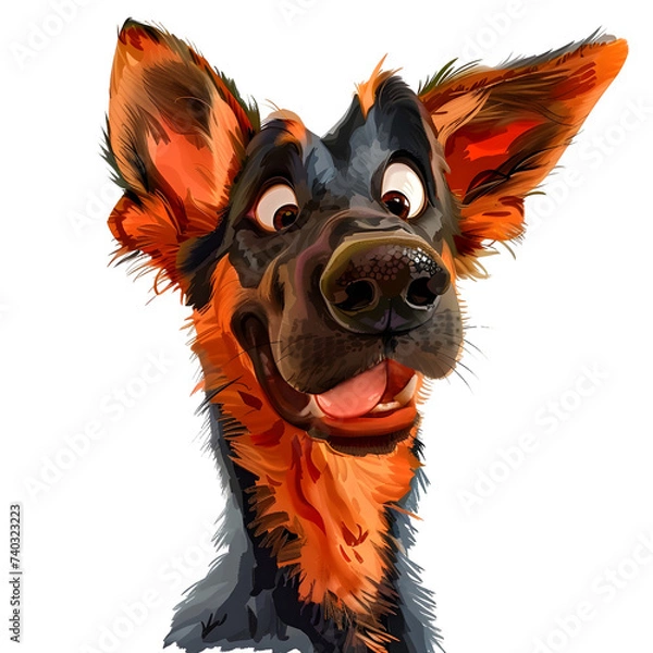 Obraz German Shepherd Dog Cartoon