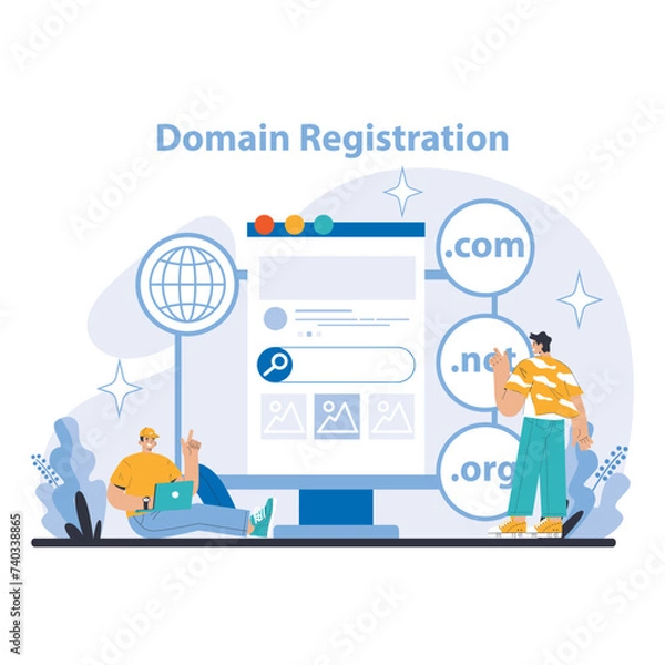 Fototapeta Business and marketing concept. Flat vector illustration