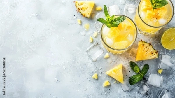 Obraz Fresh pineapple beverage