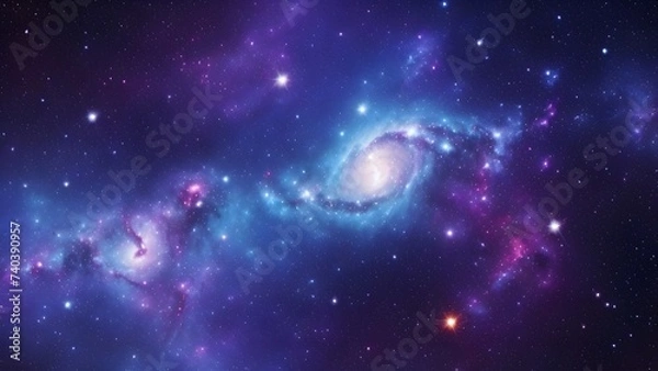 Fototapeta Galaxy dark black blue background Nebula and galaxies in space. Abstract cosmos purple pink pastel background. Night Sky and Deep Space.