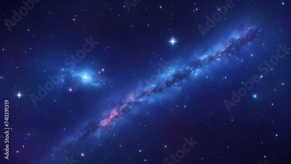 Fototapeta Galaxy dark black blue background Nebula and galaxies in space. Abstract cosmos purple pink pastel background. Night Sky and Deep Space.
