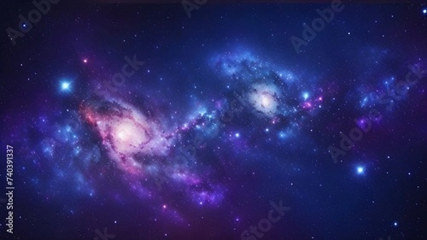 Fototapeta Galaxy dark black blue background Nebula and galaxies in space. Abstract cosmos purple pink pastel background. Night Sky and Deep Space.