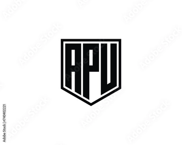 Fototapeta APU logo design vector template