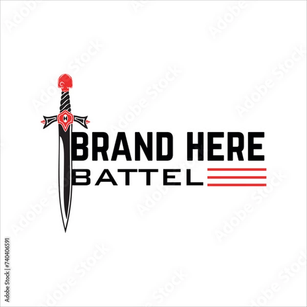 Obraz Shield Sword Guardian Logo Template