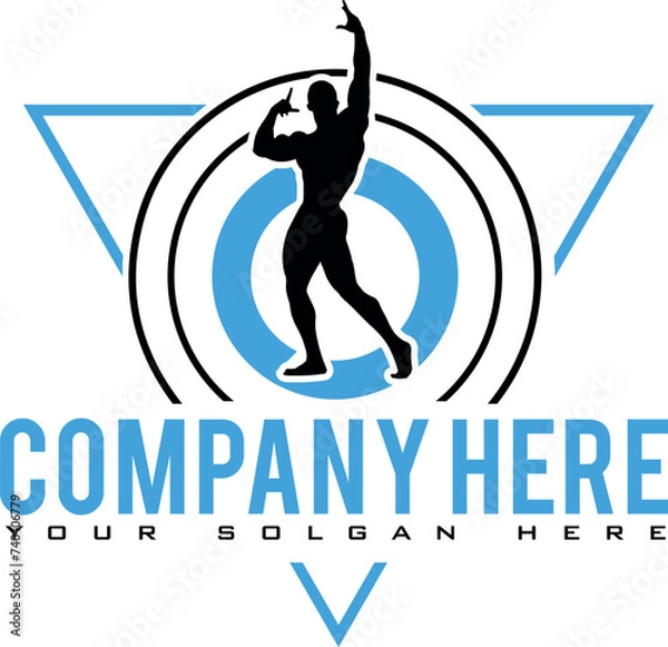 Obraz logo for weightlifting, gymnastics, weightlifting