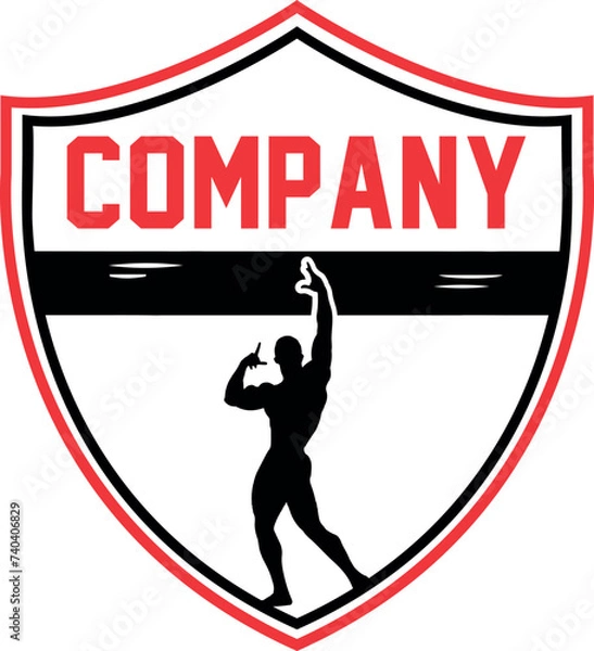 Obraz Bodybuilder Fitness Model Illustration