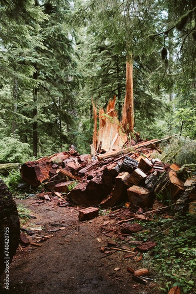 Obraz fire in the forest