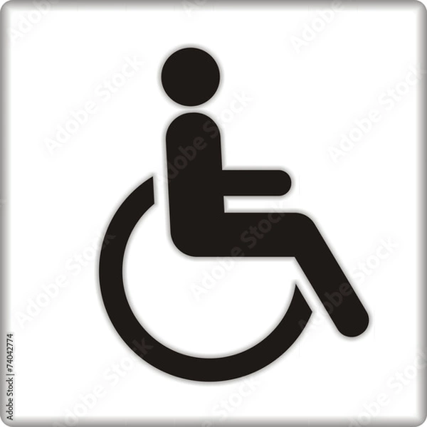 Fototapeta Barrierefrei, zeichen