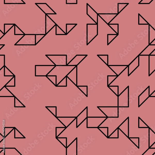 Fototapeta Background Texture Abstract Vector art Seamless design paper and fabric