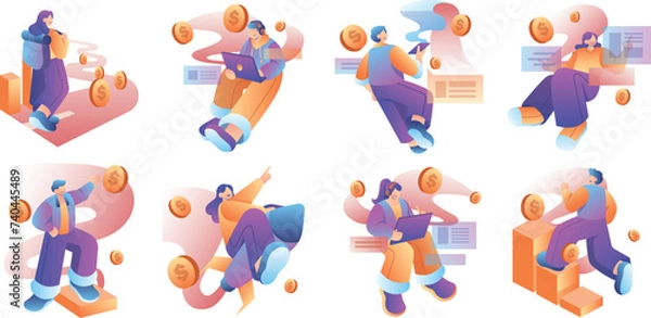 Obraz Financial Technology Illustration