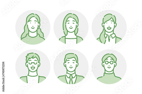 Obraz 男女のシンプルなアイコン