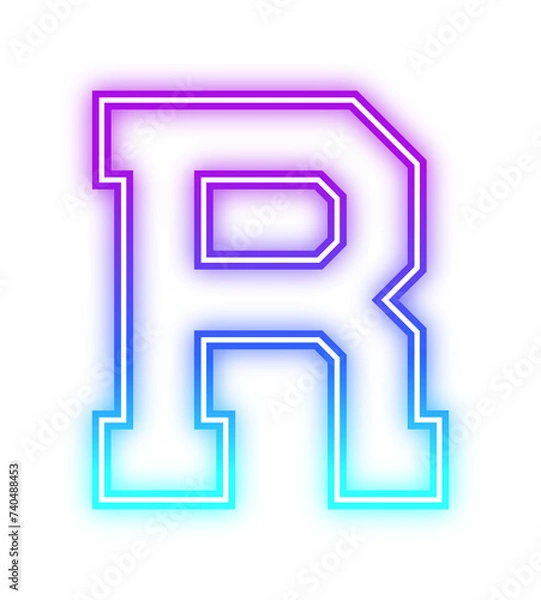 Fototapeta gradient neon alphabet