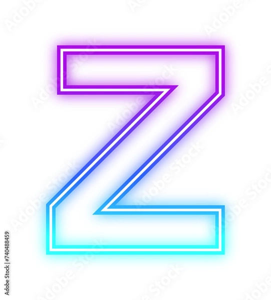 Fototapeta gradient neon alphabet