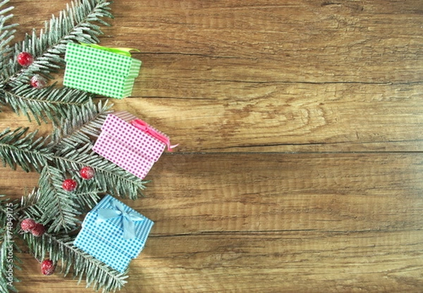 Obraz prezenty od Mikołaja