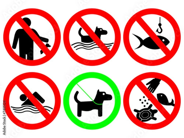 Fototapeta park rules sign