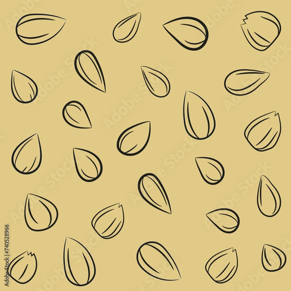 Obraz Graphic representation of seeds. Pattern Vector graphics.