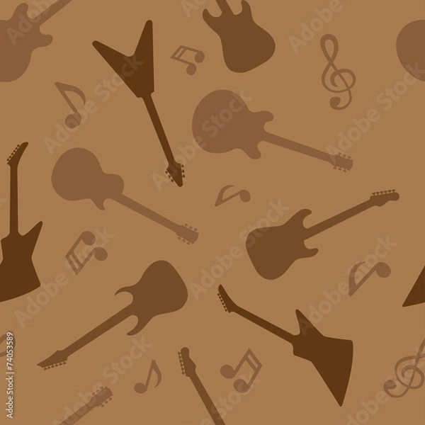 Obraz guitar seamless pattern