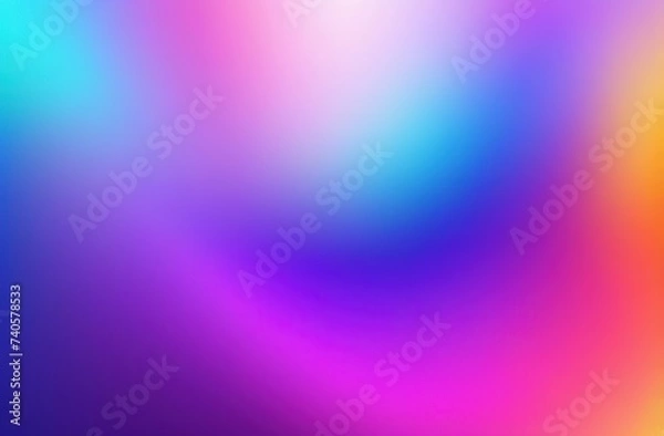 Fototapeta Smooth and blurry colorful gradient mesh background. Modern bright rainbow colors. Easy editable soft colored vector banner template. Premium quality