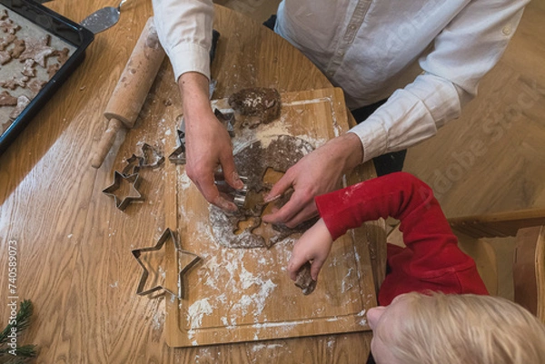 Obraz baking gingerbread cookies