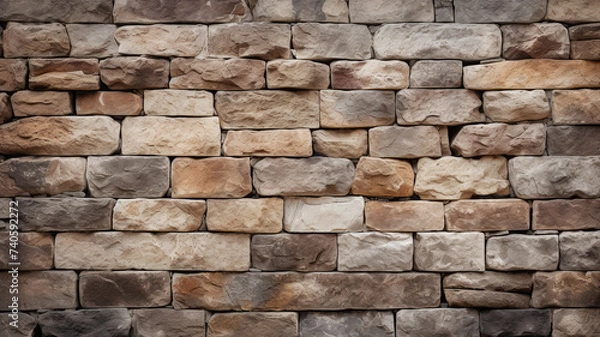 Obraz Medieval Stone Wall with Textured Surface