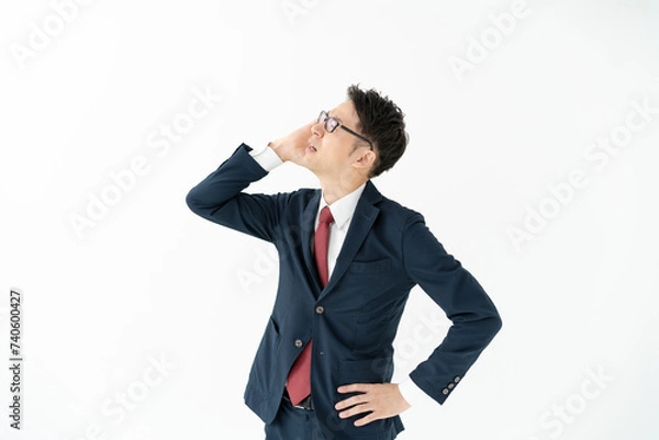 Fototapeta 悩むビジネスマン